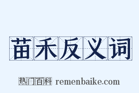 苗禾反义词是什么意思的图片